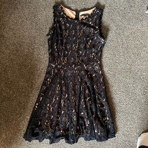 Beautiful black lace mini skater dres size 3